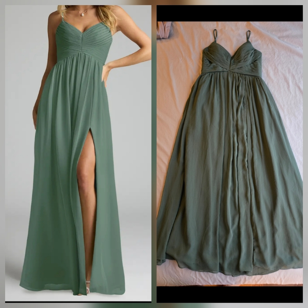 Azazie Green Maxi Dress
